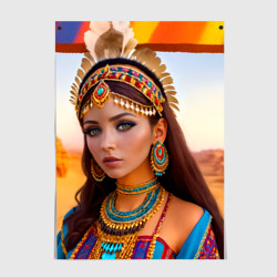 Постер Индейская девушка в каньоне