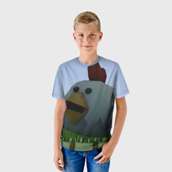 Детская футболка 3D Chicken Gun курица в лесу - фото 2