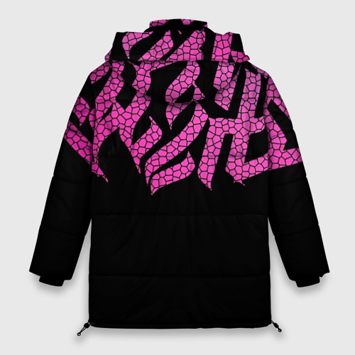 Женская зимняя куртка Oversize Граффити буквы, цвет черный - фото 2