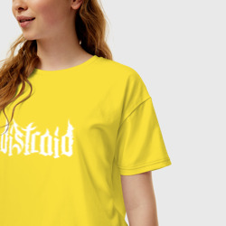 Женская футболка хлопок Oversize Логотип Distraid - фото 2