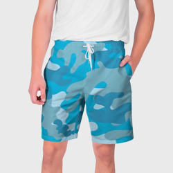 Мужские шорты 3D Камуфляж военный синий