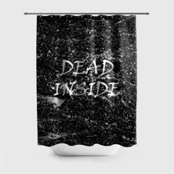 Штора 3D для ванной Dead Inside надпись и брызги