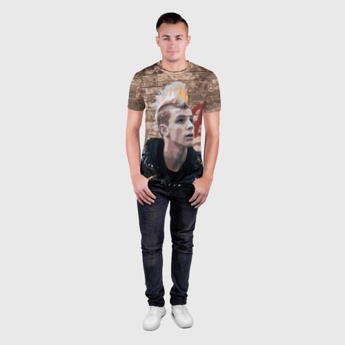 Мужская футболка 3D Slim Молодой панк, цвет 3D печать - фото 4