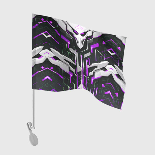 Флаг для автомобиля Кибер Броня Фиолетовая