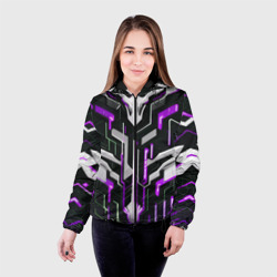 Женская куртка 3D Кибер Броня Фиолетовая - фото 2