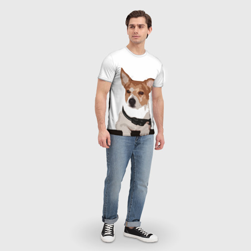 Мужская футболка 3D Джек-рассел терьер, цвет 3D печать - фото 5