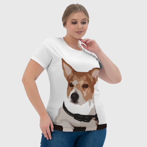 Женская футболка 3D Джек-рассел терьер, цвет 3D печать - фото 6