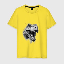 Рисованная голова тирекса – Мужская футболка хлопок с принтом купить со скидкой в -20%