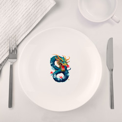 Набор: тарелка + кружка Китайский водяной дракон - фото 2
