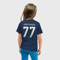 Детская футболка хлопок Хвича Кварацхелия ФК Наполи форма домашняя - фото 2
