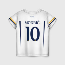 Детская футболка 3D Лука Модрич Реал Мадрид форма 23-24 домашняя