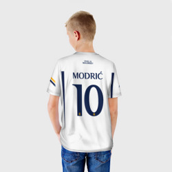 Детская футболка 3D Лука Модрич Реал Мадрид форма 23-24 домашняя - фото 2