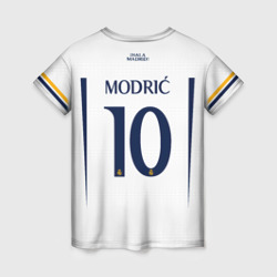 Женская футболка 3D Лука Модрич Реал Мадрид форма 23-24 домашняя