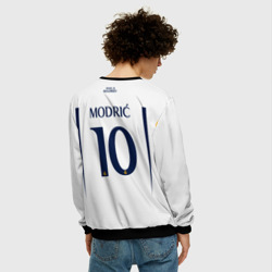 Мужской свитшот 3D Лука Модрич Реал Мадрид форма 23-24 домашняя - фото 2