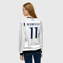 Женский свитшот 3D Родриго Реал Мадрид форма 23-24 домашняя - фото 2