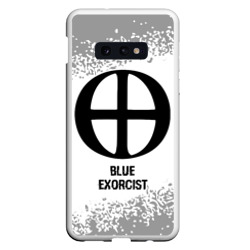 Чехол для Samsung S10E Blue Exorcist glitch на светлом фоне