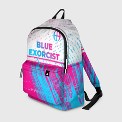 Рюкзак 3D Blue Exorcist neon gradient style: символ сверху