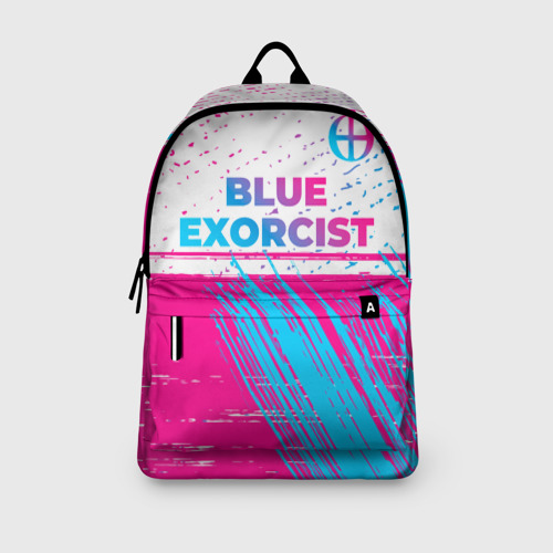 Рюкзак 3D Blue Exorcist neon gradient style: символ сверху - фото 4