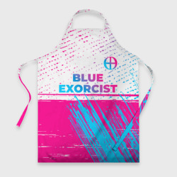Фартук 3D Blue Exorcist neon gradient style: символ сверху