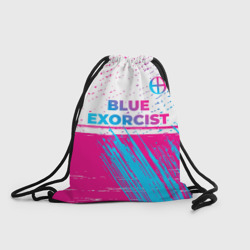 Рюкзак-мешок 3D Blue Exorcist neon gradient style: символ сверху