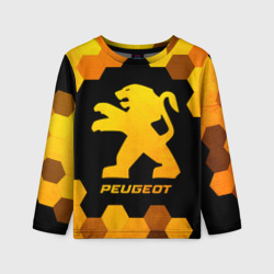 Детский лонгслив 3D Peugeot - gold gradient