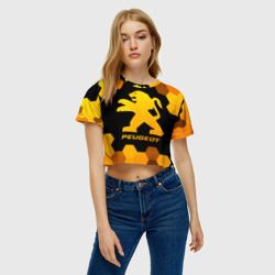 Женская футболка Crop-top 3D Peugeot - gold gradient - фото 2