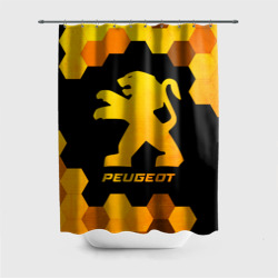 Штора 3D для ванной Peugeot - gold gradient