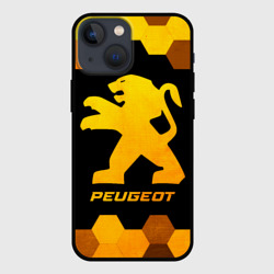 Чехол для iPhone 13 mini Peugeot - gold gradient