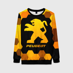 Женский свитшот 3D Peugeot - gold gradient