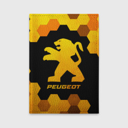 Обложка для автодокументов Peugeot - gold gradient
