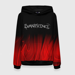 Женская толстовка 3D Evanescence red plasma