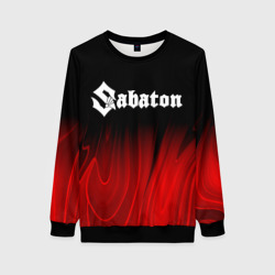 Женский свитшот 3D Sabaton red plasma