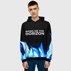 Мужская толстовка 3D Bring Me the Horizon blue fire - фото 2