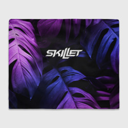 Плед 3D Skillet neon monstera