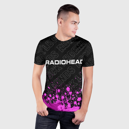 Мужская футболка 3D Slim Radiohead rock Legends: символ сверху, цвет 3D печать - фото 3