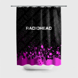 Штора 3D для ванной Radiohead rock Legends: символ сверху