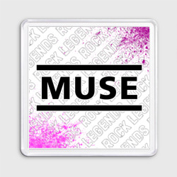 Магнит 55*55 Muse rock Legends: надпись и символ