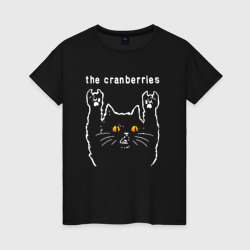 Женская футболка хлопок The Cranberries rock cat