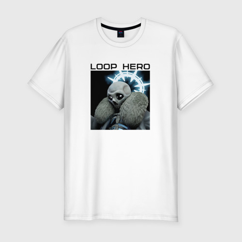 Мужская футболка хлопок Slim с принтом Лич - Loop Hero, вид спереди #2