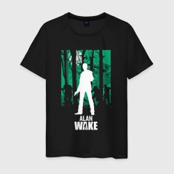 Мужская футболка хлопок Алан Вейк в лесу