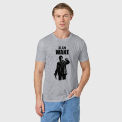Мужская футболка хлопок Алан Вейк с пистолетом - фото 2