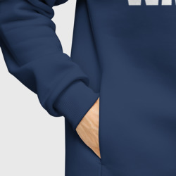 Худи с принтом Alan Wake logo для женщины, вид на модели спереди №6. Цвет основы: темно-синий