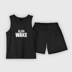 Детская пижама с шортами хлопок Alan Wake logo