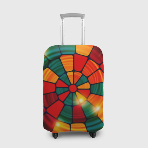Чехол для чемодана 3D Круговая мозаика, цвет 3D печать