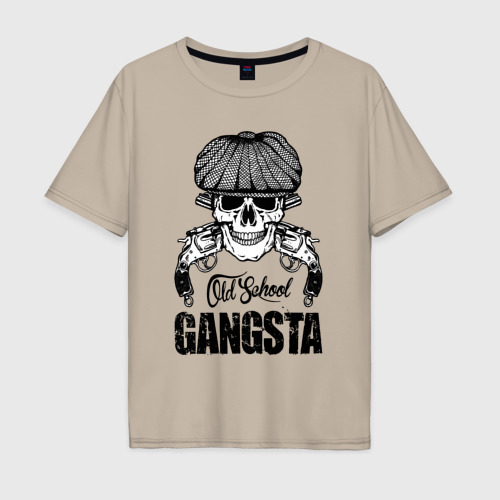 Мужская футболка хлопок Oversize с принтом Old school gangsta, вид спереди #2