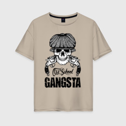 Женская футболка хлопок Oversize Old school gangsta
