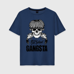 Женская футболка хлопок Oversize Old school gangsta