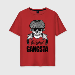 Женская футболка хлопок Oversize Old school gangsta