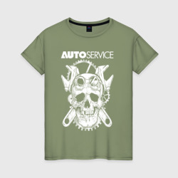 Женская футболка хлопок Auto service
