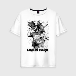 Женская футболка хлопок Oversize Linkin Park all